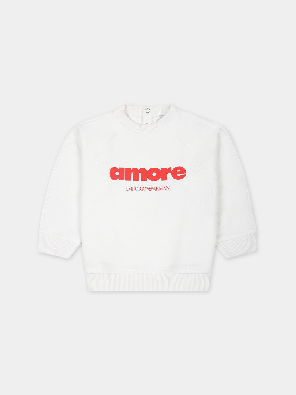 Sweat-shirt ivoire pour bébé enfants avec écriture Amore